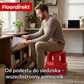 Stołek na kółkach | Plastikowy podest (stopień słonia) | antypoślizgowy i certyfikat TÜV