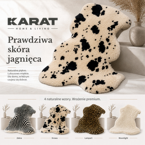 Skóra owcza Design | Audrey | Naturalna skóra jagnięca ze 100% wełny owczej | Miękka i naturalna