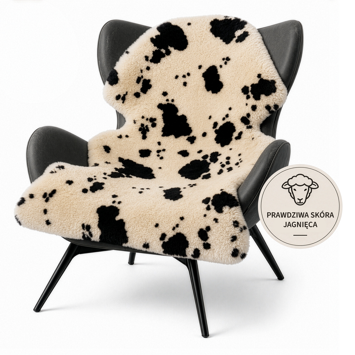 Skóra owcza Design | Audrey | Naturalna skóra jagnięca ze 100% wełny owczej | Miękka i naturalna
