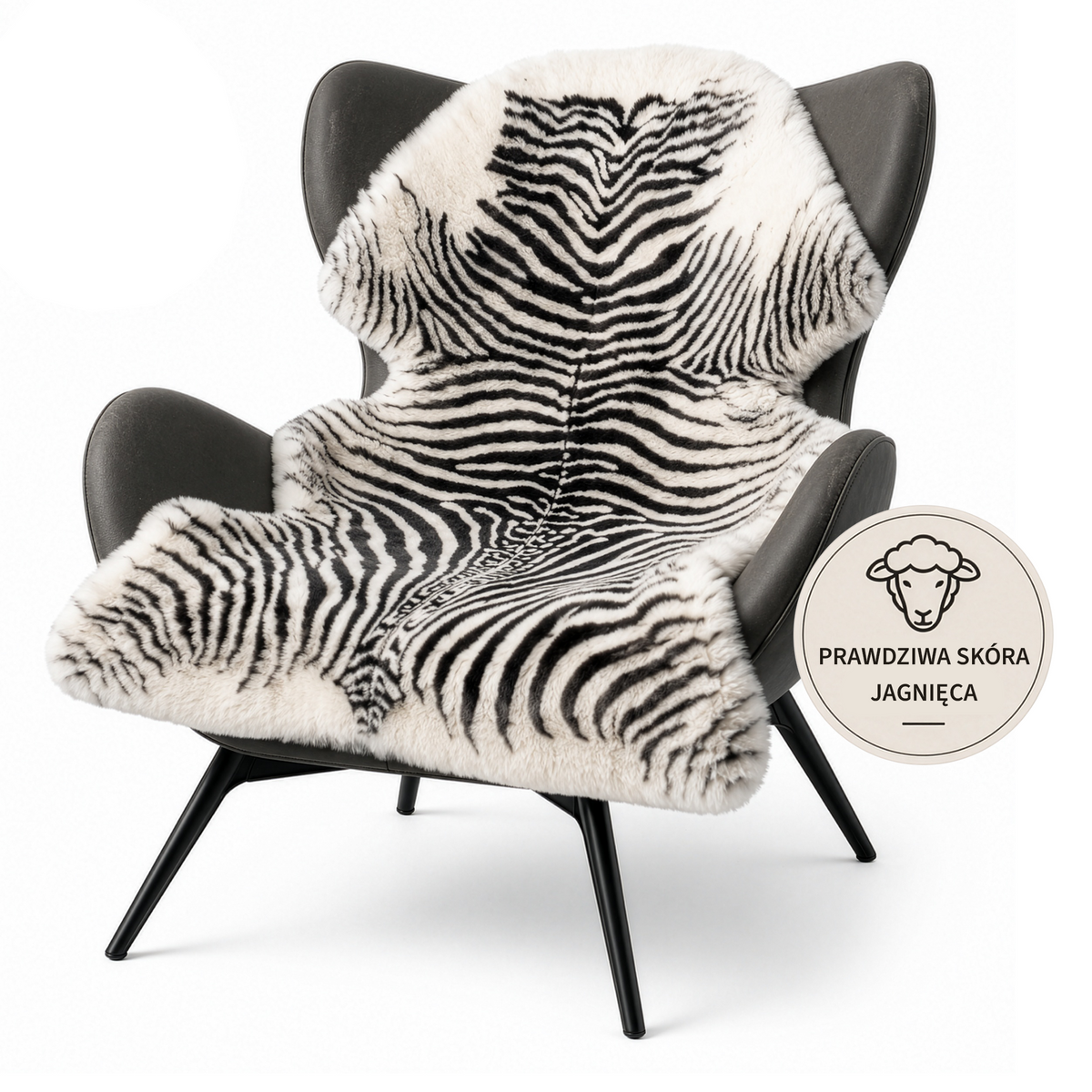 Skóra owcza Design | Audrey | Naturalna skóra jagnięca ze 100% wełny owczej | Miękka i naturalna