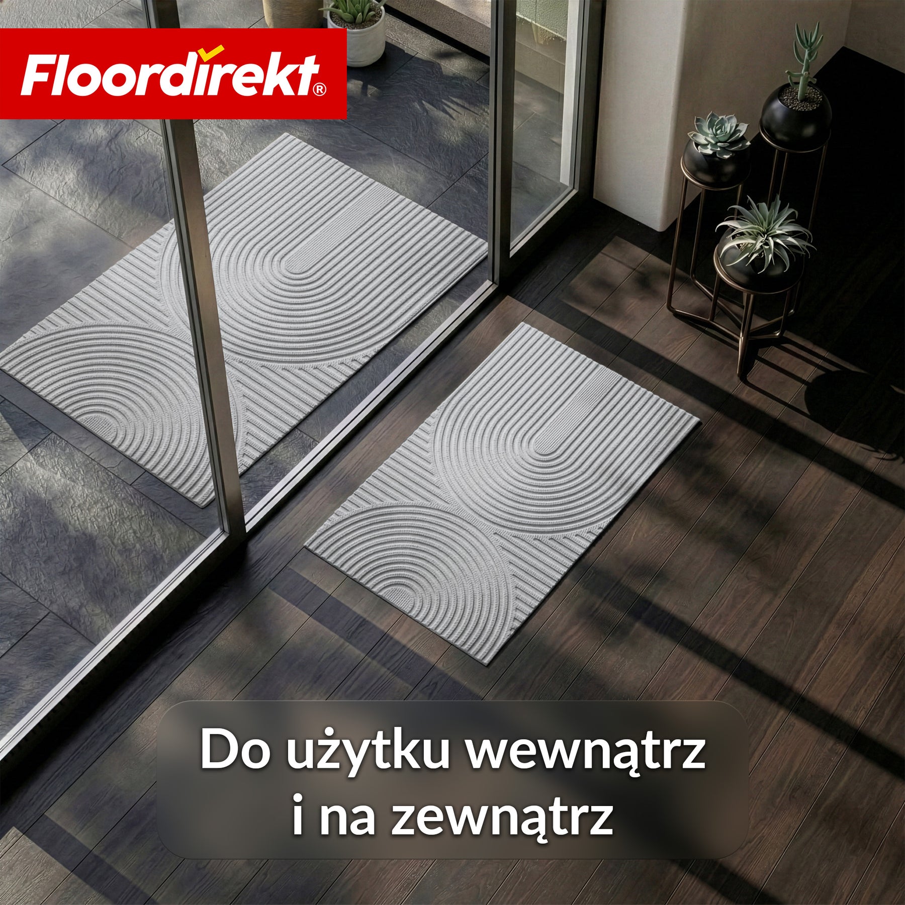 Mata wejściowa | Circa | zmywalna wycieraczka do wewnątrz i na zewnątrz | antypoślizgowa mata z podkładem TPE