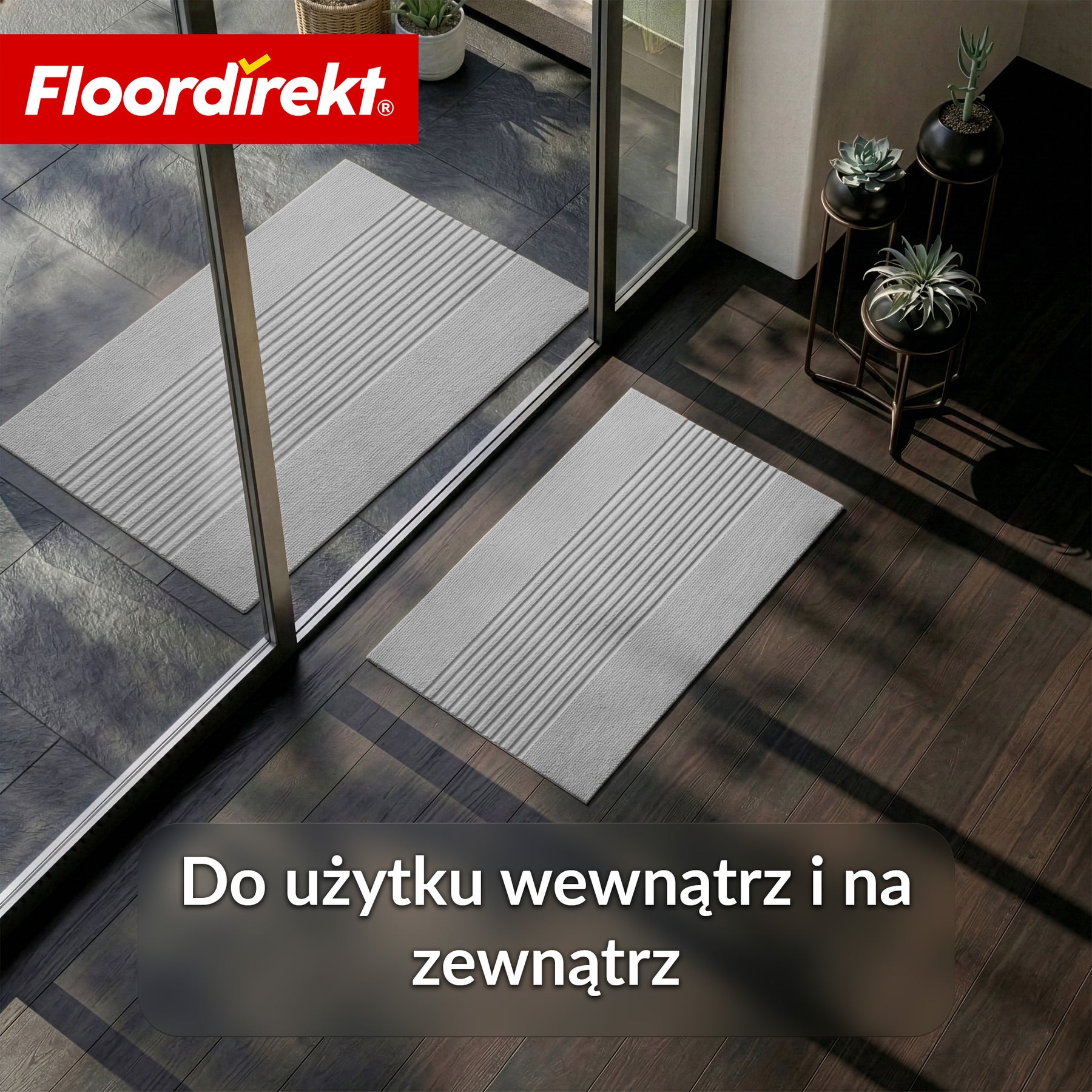 Mata wejściowa | Circa | zmywalna wycieraczka do wewnątrz i na zewnątrz | antypoślizgowa mata z podkładem TPE