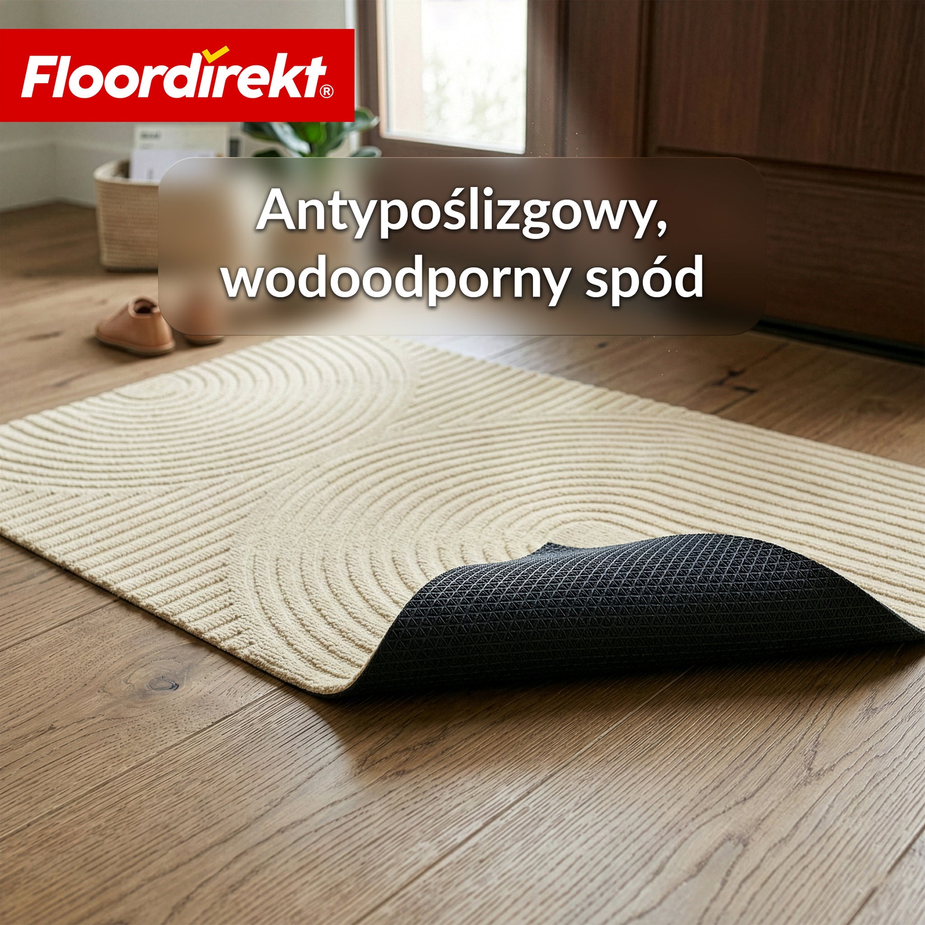 Mata wejściowa | Circa | zmywalna wycieraczka do wewnątrz i na zewnątrz | antypoślizgowa mata z podkładem TPE