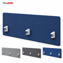 Akustyczna przegroda na biurko | Silent Desk | Panel biurkowy z obiciem poliestrowym i uchwytami zaciskowymi | 160 × 60 cm | 3 kolory