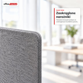 Akustyczna przegroda na biurko | Silent Desk | Panel biurkowy z obiciem poliestrowym i uchwytami zaciskowymi | 160 × 60 cm | 3 kolory