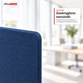 Akustyczna przegroda na biurko | Silent Desk | Panel biurkowy z obiciem poliestrowym i uchwytami zaciskowymi | 160 × 60 cm | 3 kolory