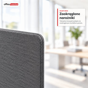 Akustyczna przegroda na biurko | Silent Desk | Panel biurkowy z obiciem poliestrowym i uchwytami zaciskowymi | 160 × 60 cm | 3 kolory