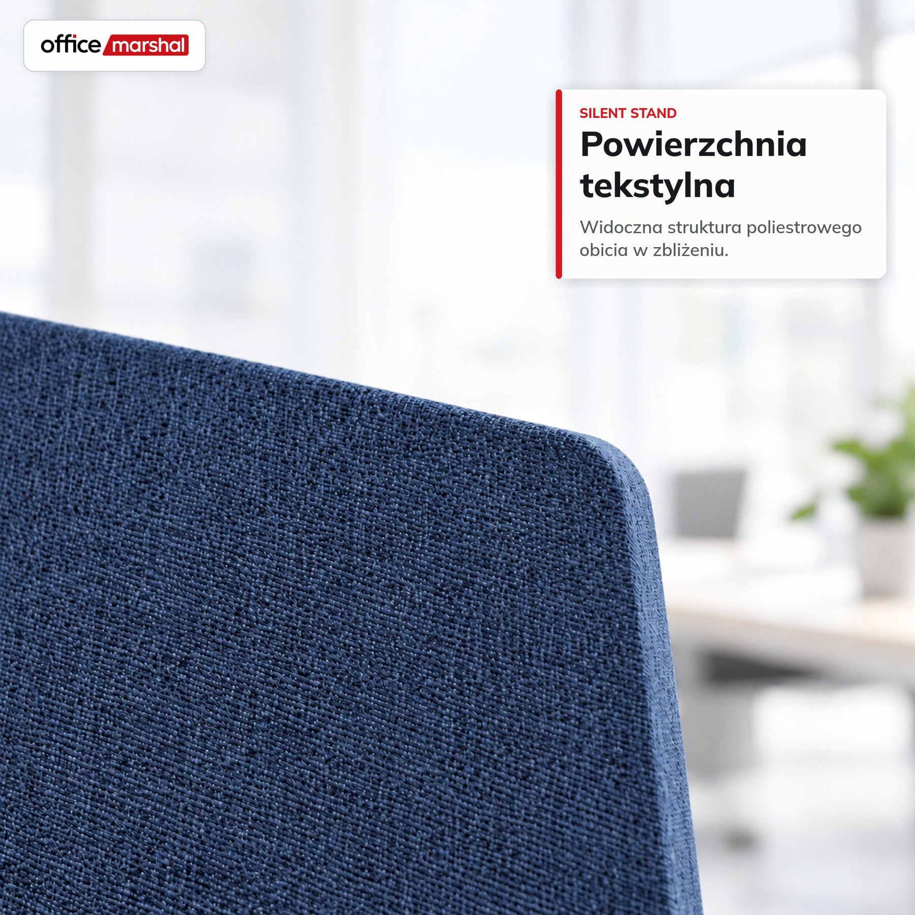 Mobilna ścianka akustyczna na kółkach | Silent Stand | Przegroda z poliestru do biura | 3 rozmiary