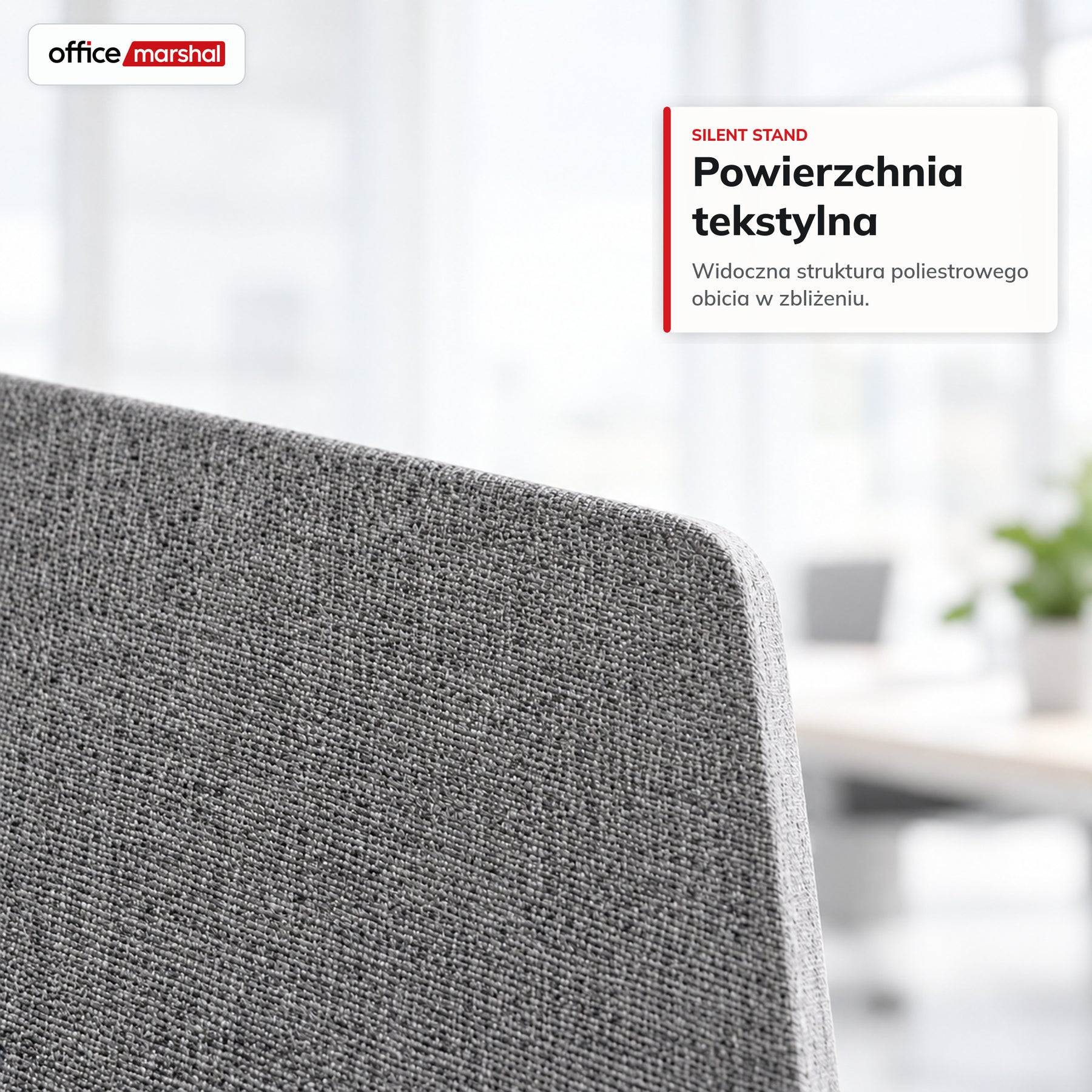 Mobilna ścianka akustyczna na kółkach | Silent Stand | Przegroda z poliestru do biura | 3 rozmiary