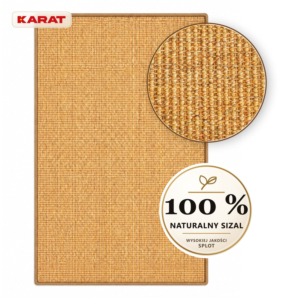 ✂ Dywan sizalowy na wymiar | Goa | Naturalny dywan ze 100% sizalu z antypoślizgowym spodem lateksowym | 6 szerokości