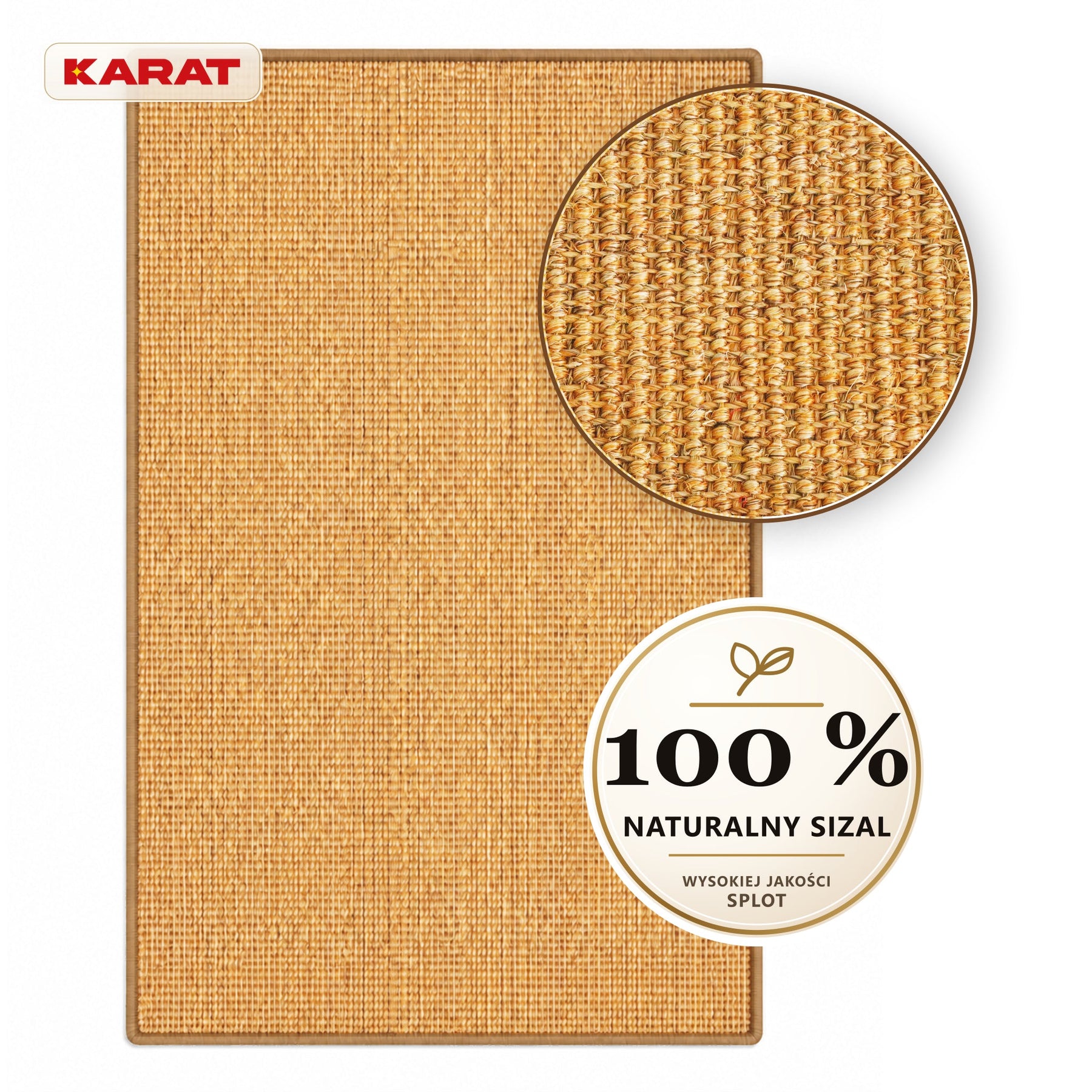 ✂ Dywan sizalowy na wymiar | Goa | Naturalny dywan ze 100% sizalu z antypoślizgowym spodem lateksowym | 6 szerokości