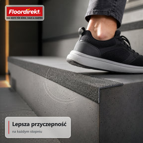 Profil krawędzi schodowej | Core | Antypoślizgowy profil schodowy z GFK z powłoką z tlenku aluminium