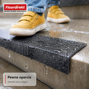Profil krawędzi schodowej | Core | Antypoślizgowy profil schodowy z GFK z powłoką z tlenku aluminium