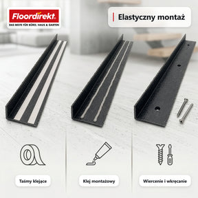 Profil krawędzi schodowej | Core | Antypoślizgowy profil schodowy z GFK z powłoką z tlenku aluminium