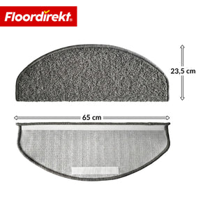 Maty schodowe | Madrid | Półokrągła mata shaggy na stopnie, samoprzylepna i dźwiękochłonna