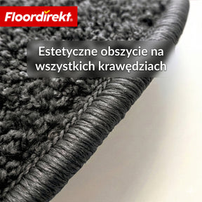 Maty schodowe | Madrid | Półokrągła mata shaggy na stopnie, samoprzylepna i dźwiękochłonna