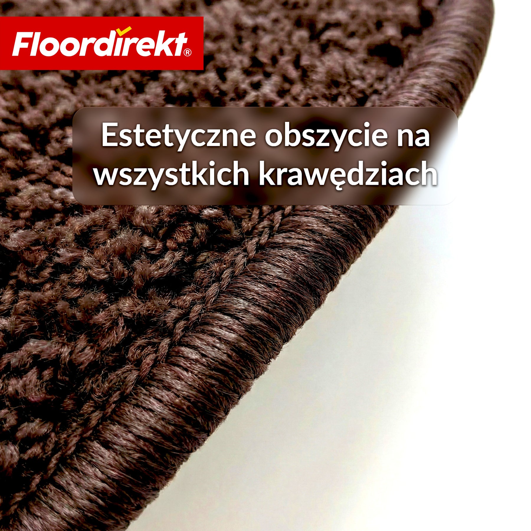 Maty schodowe | Madrid | Półokrągła mata shaggy na stopnie, samoprzylepna i dźwiękochłonna