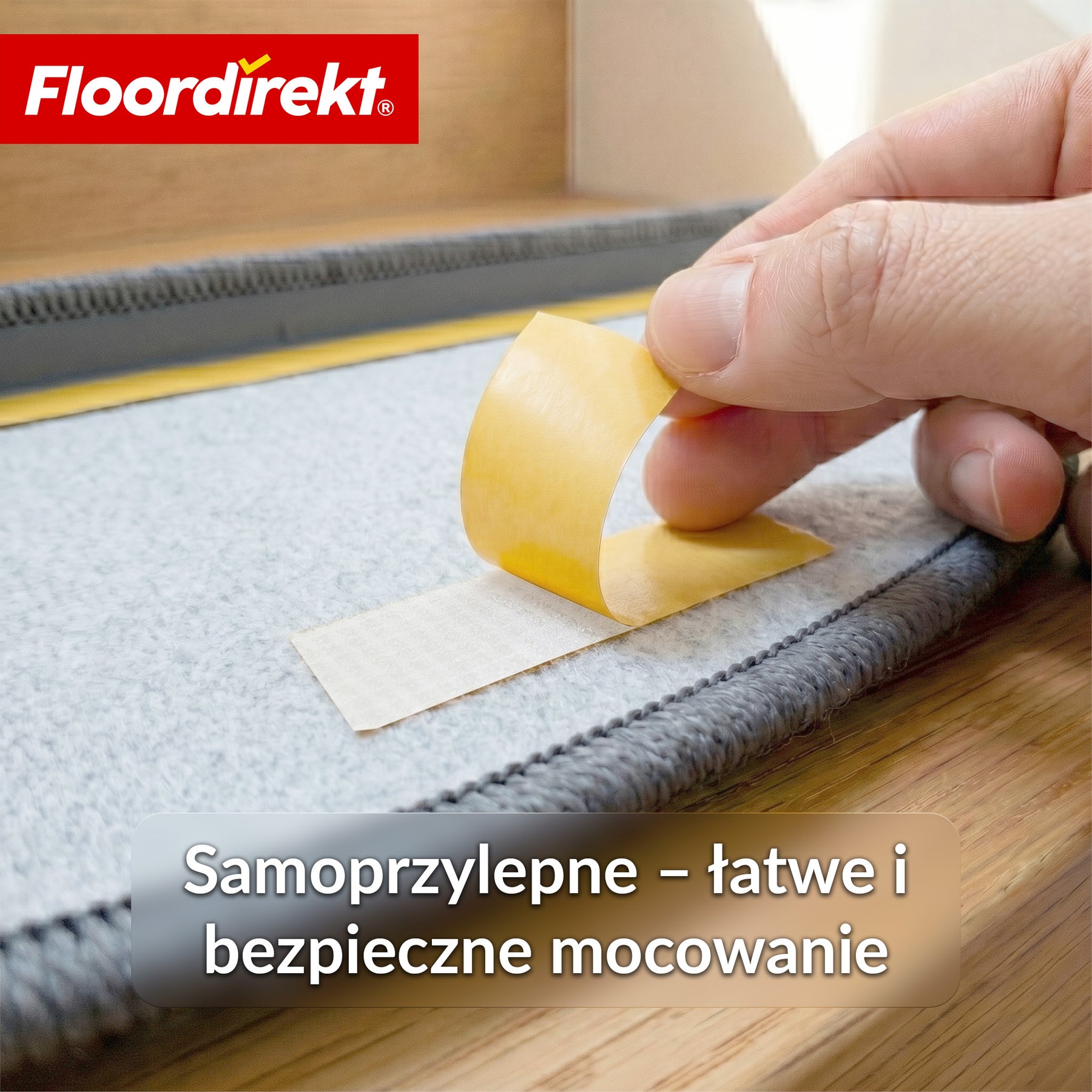 Mata schodowa | Monaco | Antypoślizgowa mata na schody z polipropylenu, wytrzymała, wyciszająca i łatwa w pielęgnacji w półokrągłym kształcie