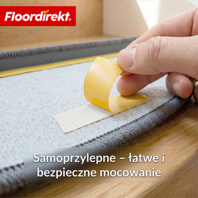Mata schodowa | Monaco | Antypoślizgowa mata na schody z polipropylenu, wytrzymała, wyciszająca i łatwa w pielęgnacji w półokrągłym kształcie