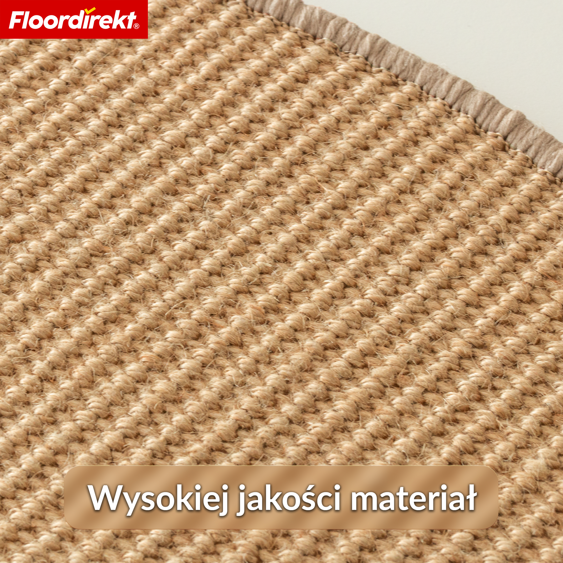 Mata schodowa z sizalu | Pearl | Półokrągła antypoślizgowa mata na schody, wygłuszająca i trwała