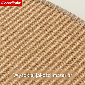 Mata schodowa z sizalu | Pearl | Półokrągła antypoślizgowa mata na schody, wygłuszająca i trwała