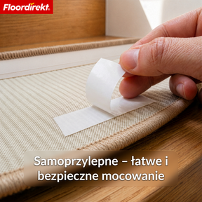 Mata schodowa z sizalu | Pearl | Półokrągła antypoślizgowa mata na schody, wygłuszająca i trwała