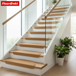 Mata schodowa z weluru | Wien | Półokrągła, antypoślizgowa mata na schody z wytrzymałego polipropylenu | Ochrona schodów, wygłuszająca i antystatyczna | Dostępna w 4 nowoczesnych kolorach