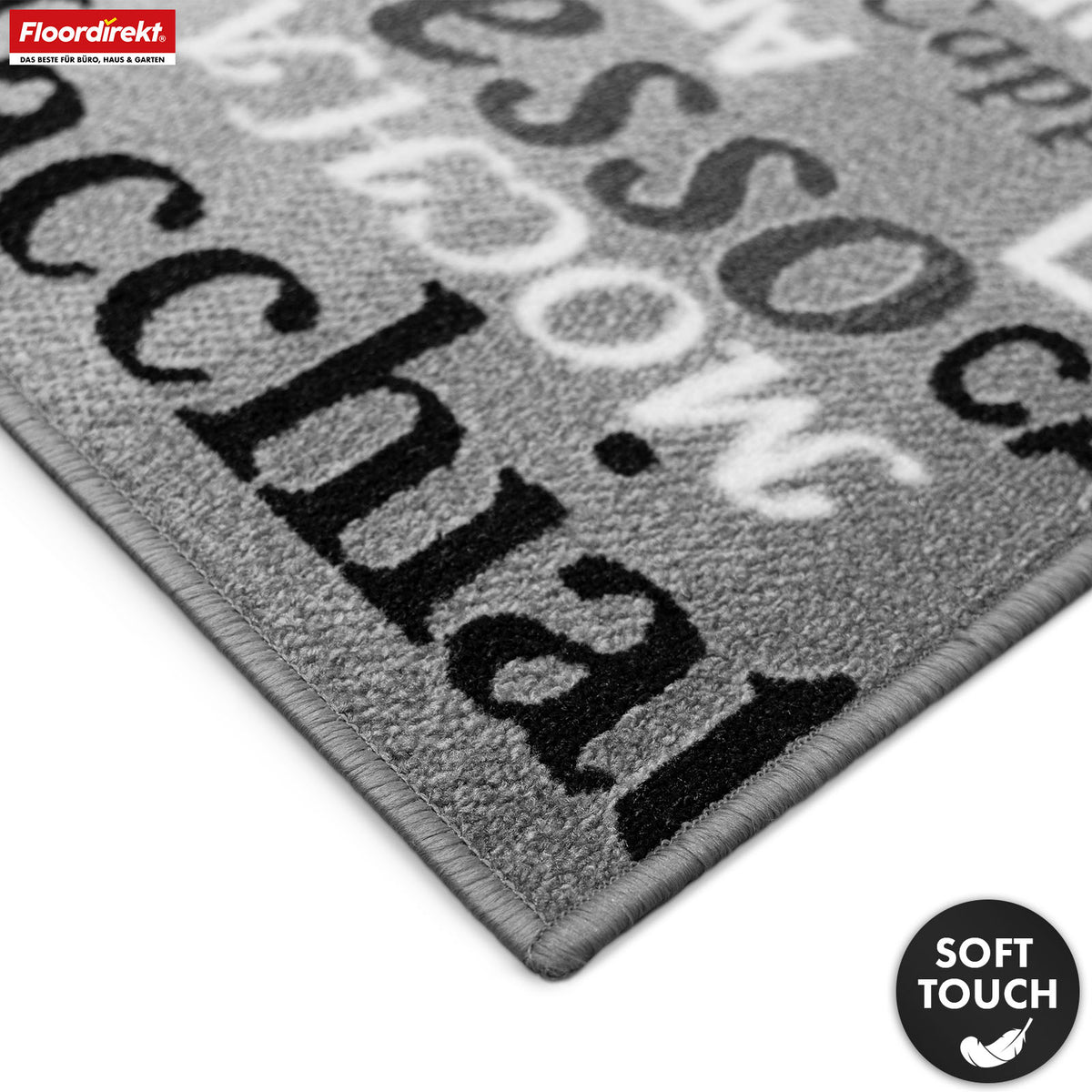 Chodnik dywanowy | Coffee | Nowoczesny dywan do kuchni z motywem kawy | Antypoślizgowy, trwały i łatwy w czyszczeniu