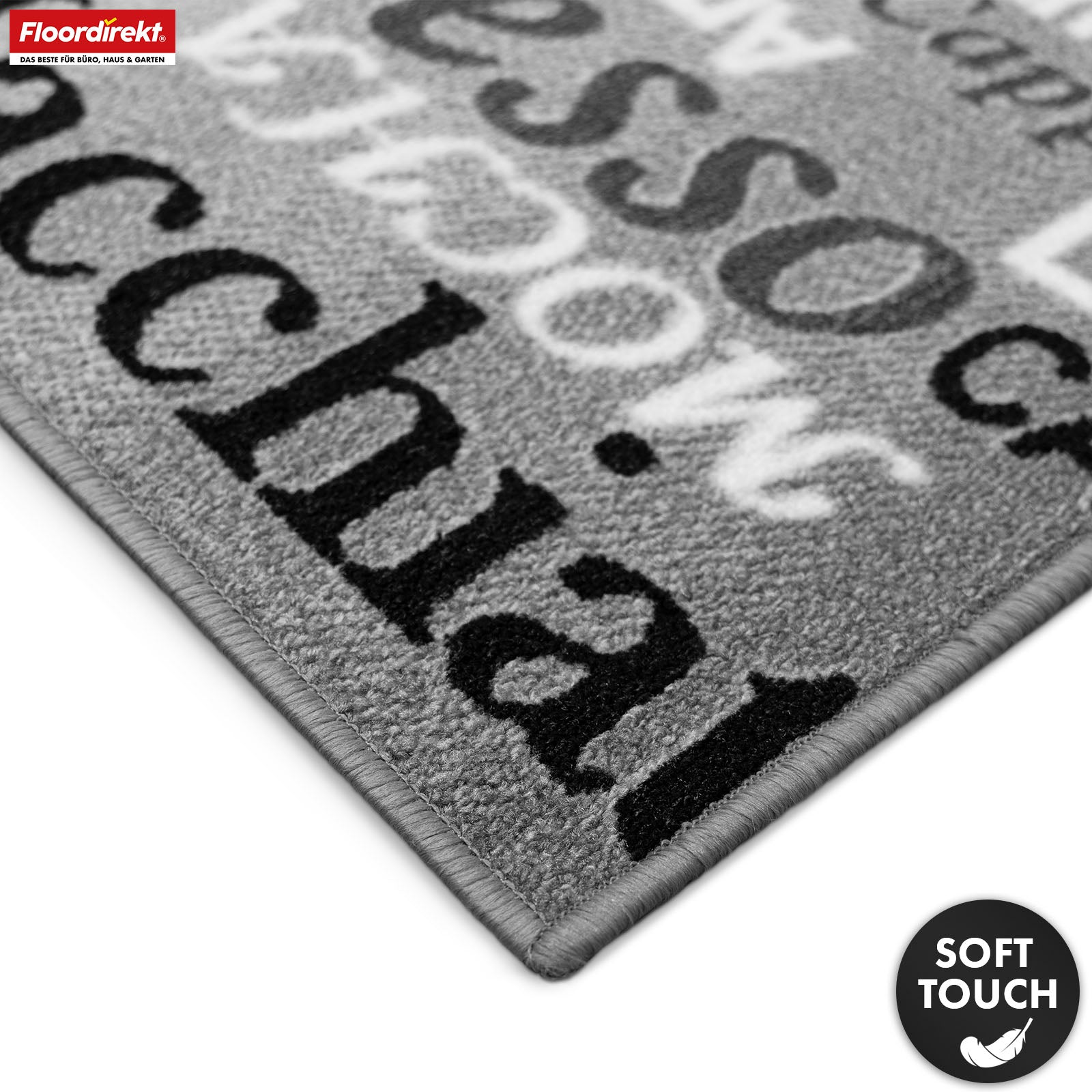 Chodnik dywanowy | Coffee | Nowoczesny dywan do kuchni z motywem kawy | Antypoślizgowy, trwały i łatwy w czyszczeniu