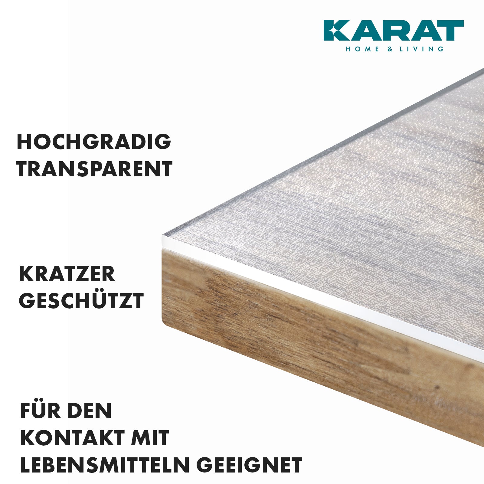 Przezroczysta, matowa folia na stół z prostym cięciem | Crystal | Matowa folia ochronna na stoły | Cięcie na wymiar