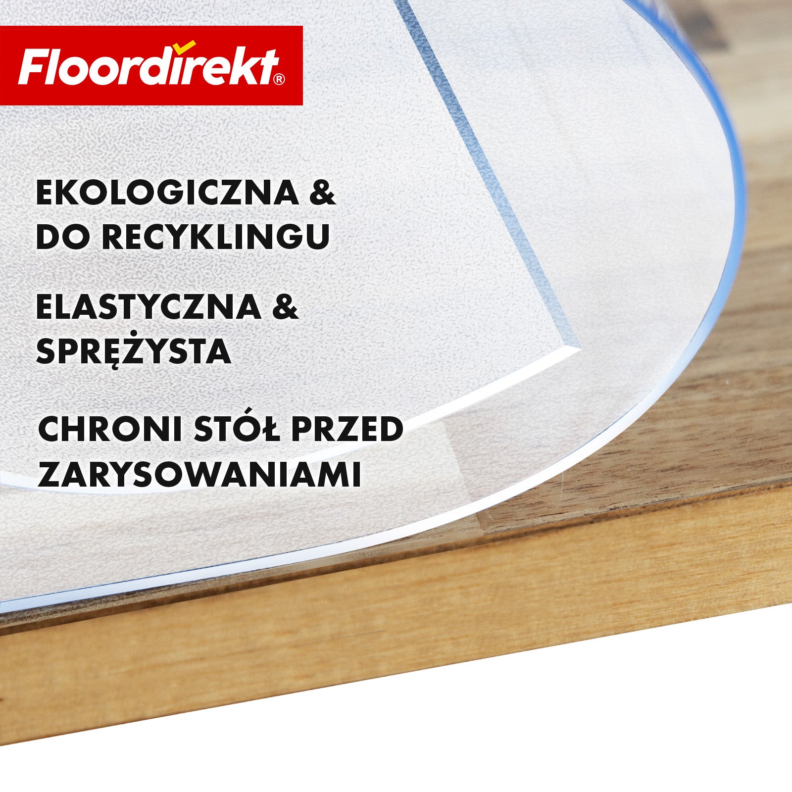 Folia na stół | Neo Milky | Półprzezroczysta folia ochronna na stół w kolorze mlecznobiałym z fazowaną krawędzią na wymiar