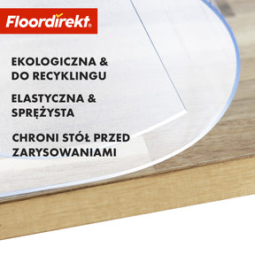 Folia na stół | Neo Milky | Półprzezroczysta folia ochronna na stół w kolorze mlecznobiałym, na wymiar, z prostym cięciem