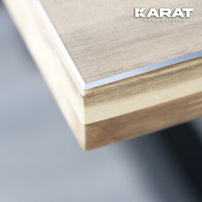 Przezroczysta, matowa folia na stół z fazowaną krawędzią | Crystal | Matowa folia ochronna na stoły | Indywidualne cięcie