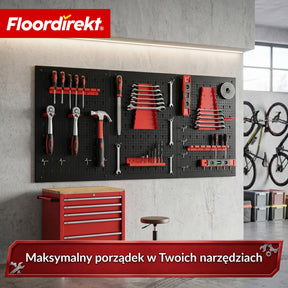 Ścianka narzędziowa | Parker | Metalowy zestaw tablicy perforowanej z akcesoriami | Uchwyt na narzędzia do warsztatu i garażu