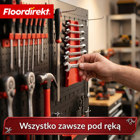 Ścianka narzędziowa | Parker | Metalowy zestaw tablicy perforowanej z akcesoriami | Uchwyt na narzędzia do warsztatu i garażu