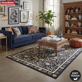 Dywan | Aristo | Elegancki dywan z klasycznym kwiatowym wzorem | Antypoślizgowy, trwały i łatwy w czyszczeniu | Dostępny w różnych rozmiarach