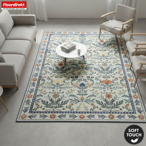 Dywan | Cascada | Elegancki dywan z kwiatowym wzorem w harmonijnych kolorach | Antypoślizgowy, trwały i łatwy w czyszczeniu | Dostępny w różnych rozmiarach