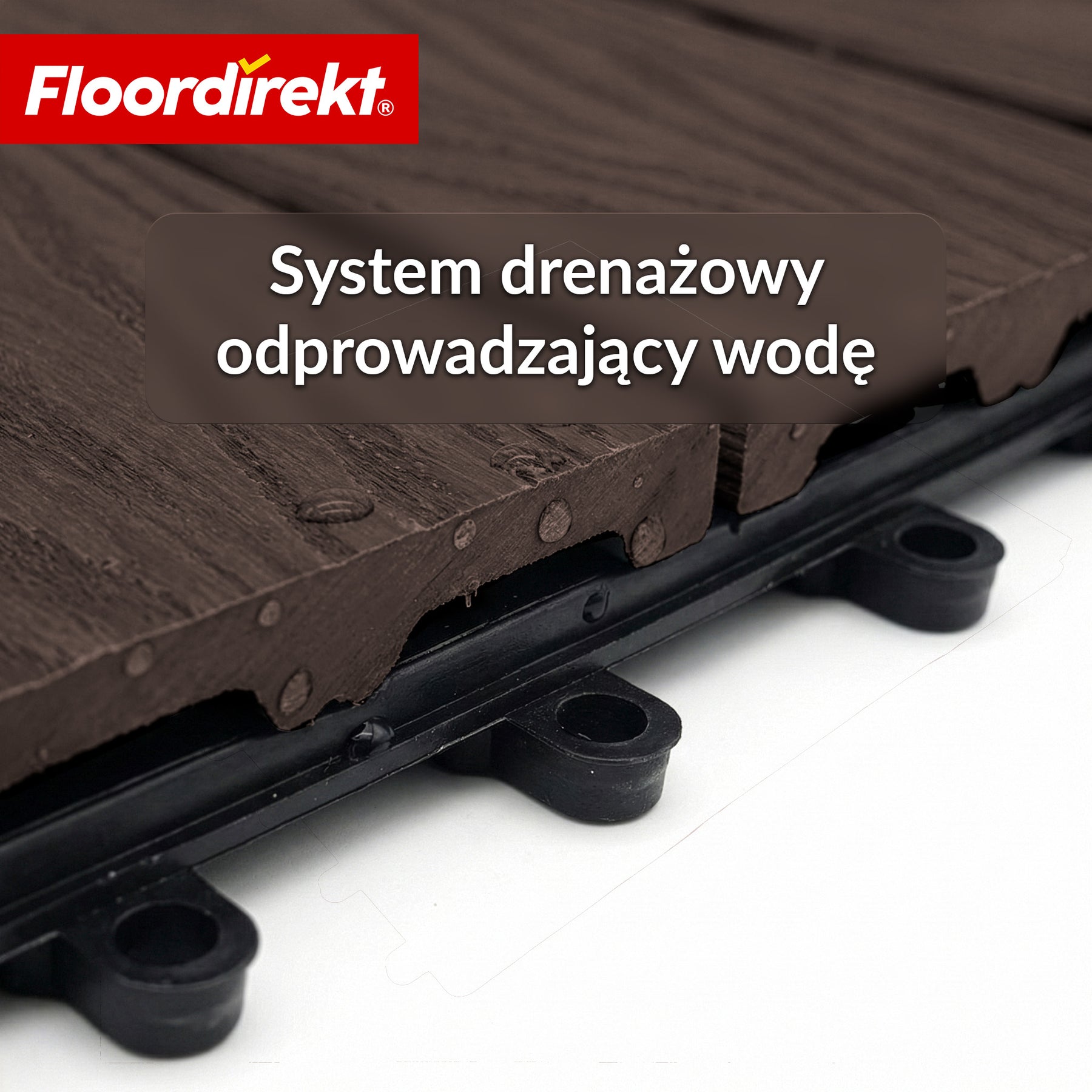 Płytka tarasowa WPC | Noble 3D | Nowoczesna płytka klik 30 x 30 cm na balkon i taras