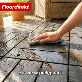 Płytka tarasowa WPC | Noble 3D | Nowoczesna płytka klik 30 x 30 cm na balkon i taras