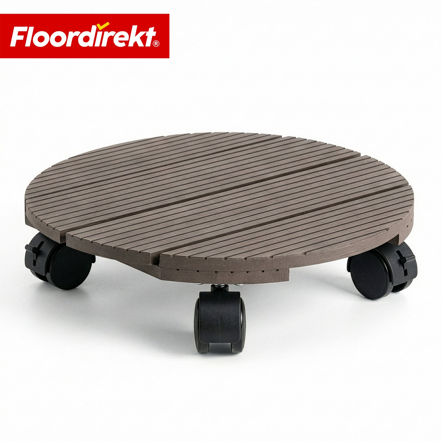 Podstawka na kółkach z WPC | Countess | Ø 30 cm | 4 kółka skrętne 360° z hamulcem | udźwig do 80 kg