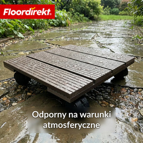 Wózek na rośliny WPC | Marquis | Podstawka na kółkach 30 x 30 cm | Kółka skrętne 360° z hamulcem | Udźwig do 80 kg