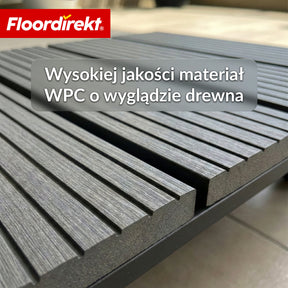 Wózek na rośliny WPC | Marquis | Podstawka na kółkach 30 x 30 cm | Kółka skrętne 360° z hamulcem | Udźwig do 80 kg