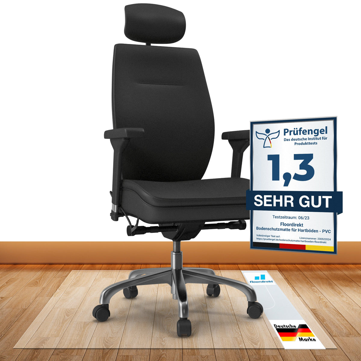 ✂ Mata ochronna do podłóg twardych | Neo Plus | Przezroczysta |  na wymiar