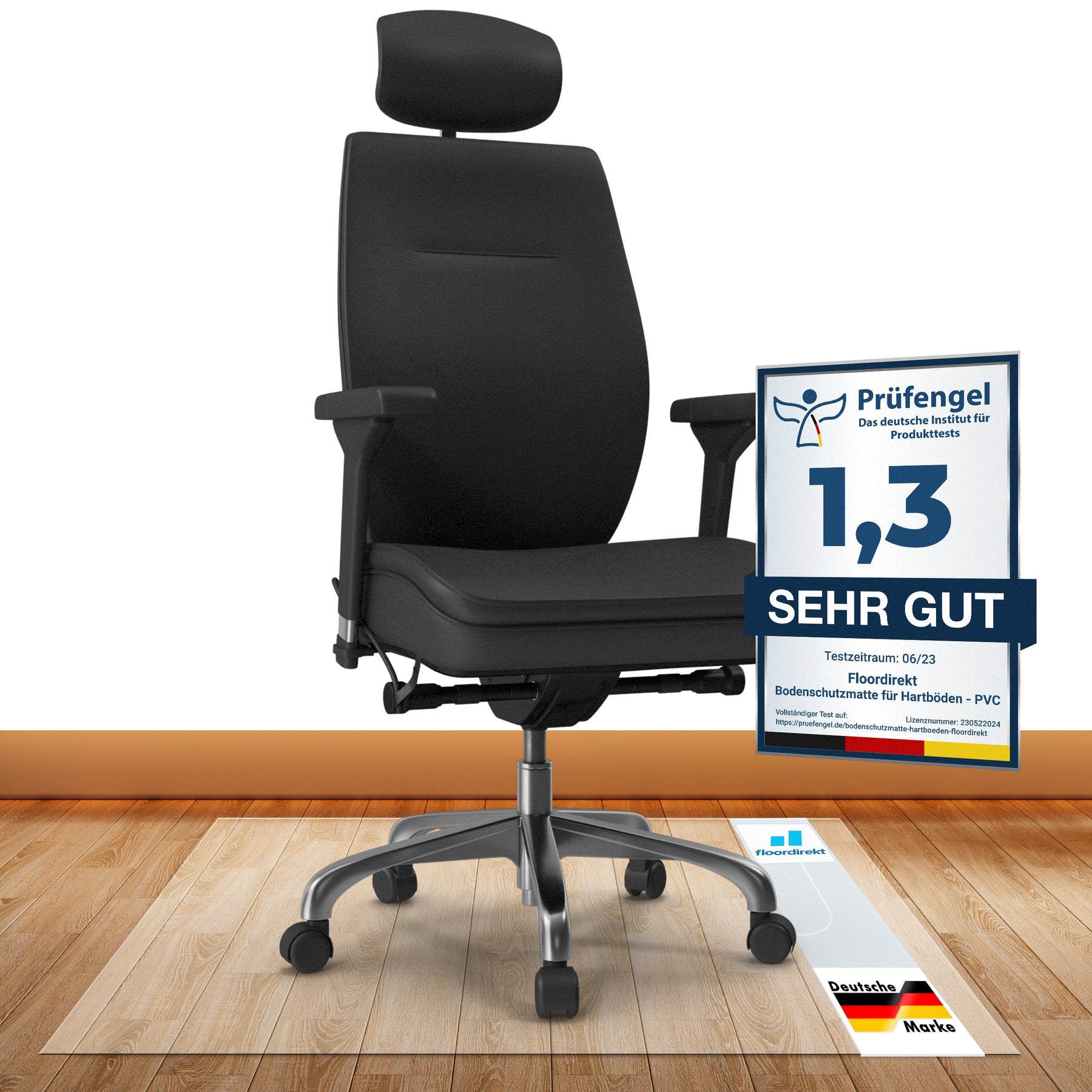 ✂ Mata ochronna do podłóg twardych | Neo Plus | Przezroczysta |  na wymiar