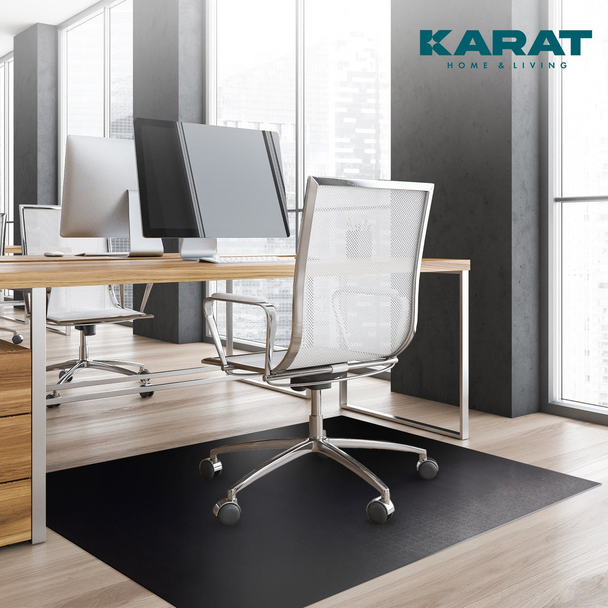 ✂ Mata ochronna do podłóg twardych | Neo | Dostępna w wielu kolorach | Indywidualnie docinana na wymiar